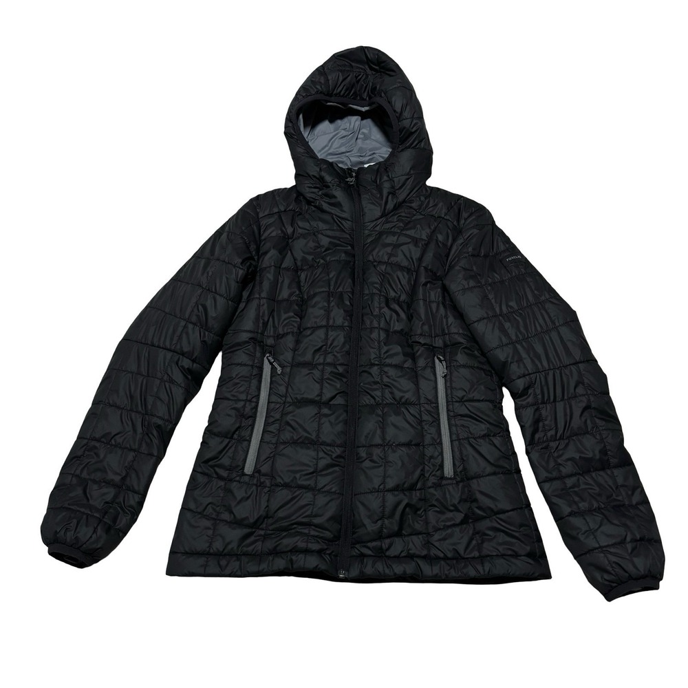Black Women's Hooded Puffer Jacket
